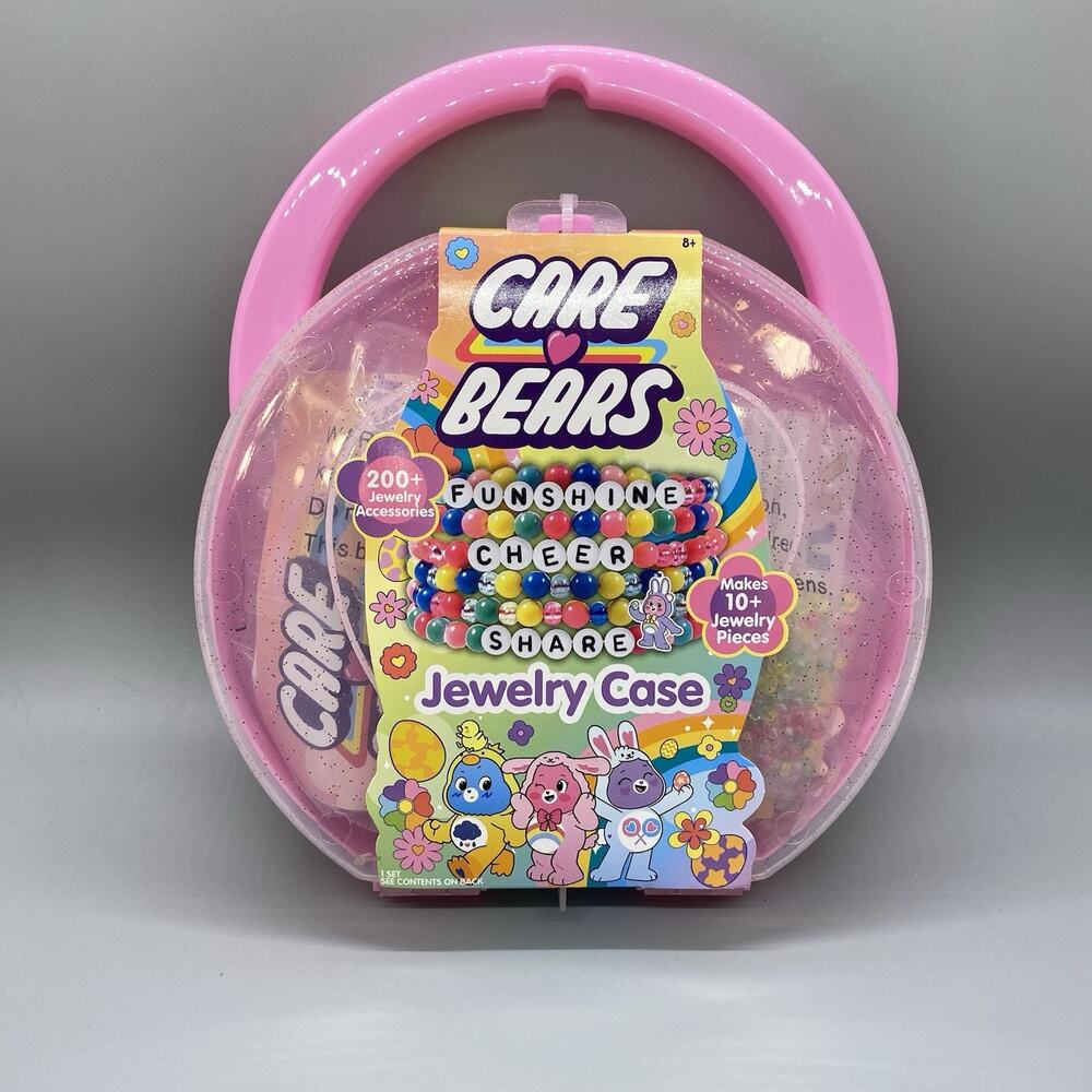 Care Bears Jewelry Case 200+ Piece DIY Friendship Bracelet Kit NIB